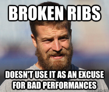 Broken Ribs Doesn't use it as an excuse for bad performances - Broken Ribs Doesn't use it as an excuse for bad performances  Good Guy Fitzy