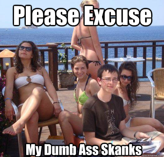 Please Excuse My Dumb Ass Skanks  Priority Peter