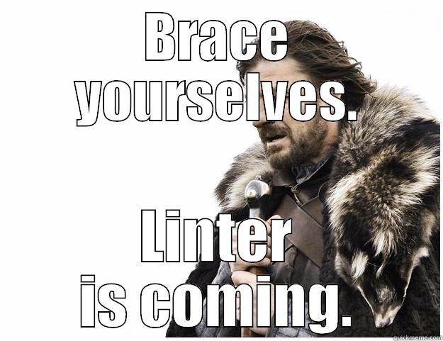 Linter is coming - BRACE YOURSELVES. LINTER IS COMING. Imminent Ned