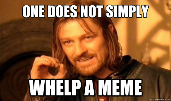 One Does Not Simply whelp a meme  Boromir