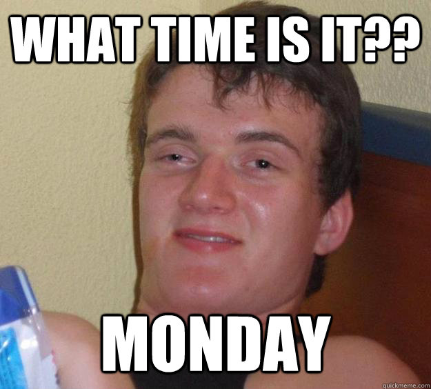 What time is it?? Monday - What time is it?? Monday  10 Guy