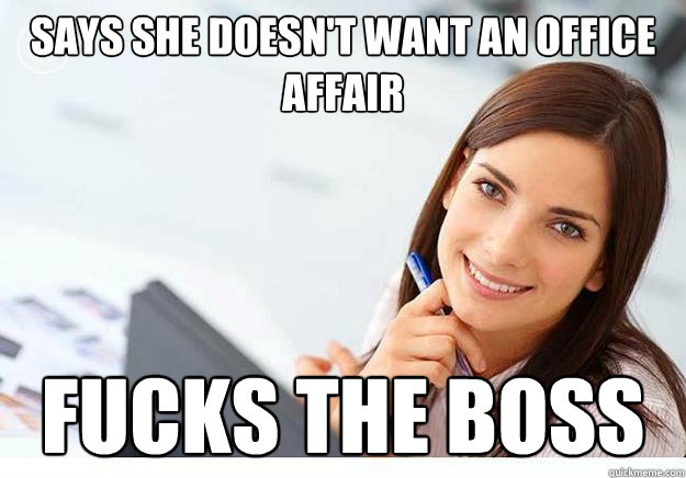 Says she doesn't want an office affair fucks the boss - Says she doesn't want an office affair fucks the boss  Hot Girl At Work