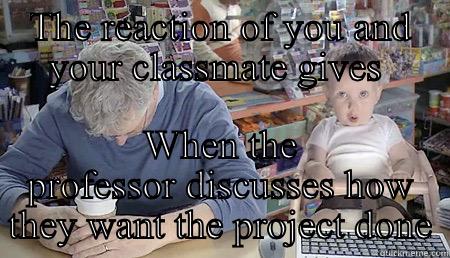 Wait what do I have to do - THE REACTION OF YOU AND YOUR CLASSMATE GIVES  WHEN THE PROFESSOR DISCUSSES HOW THEY WANT THE PROJECT DONE Misc