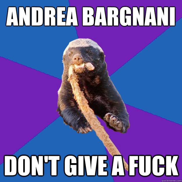 Andrea Bargnani Don't give a fuck  Honey Badger Dont Care