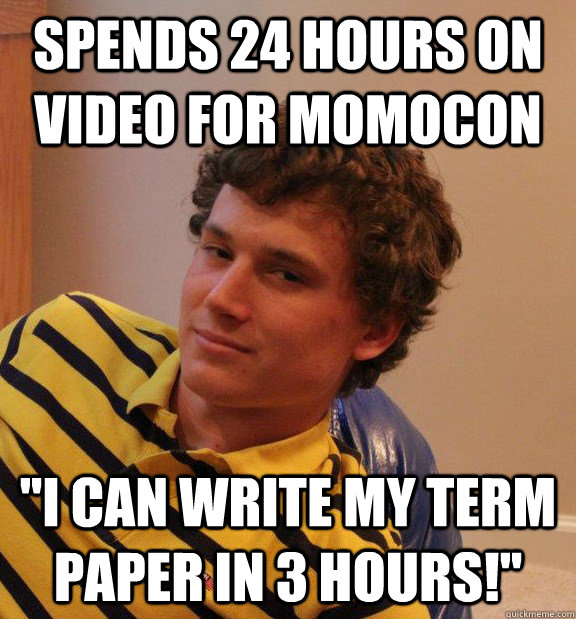Spends 24 hours on video for momocon 