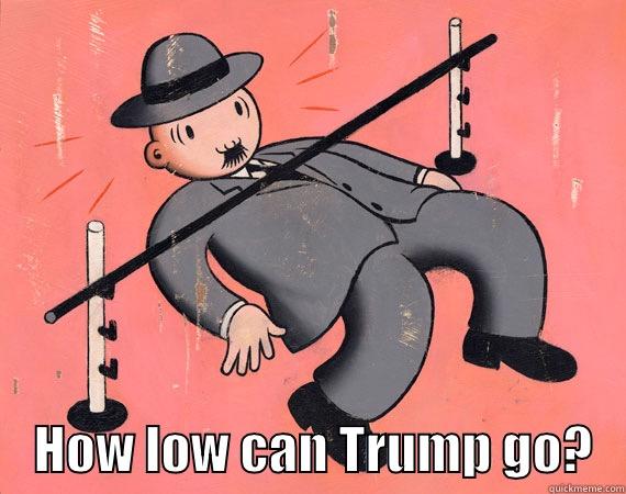         HOW LOW CAN TRUMP GO?   Misc