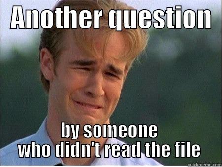 Did not read file -   ANOTHER QUESTION   BY SOMEONE WHO DIDN'T READ THE FILE 1990s Problems