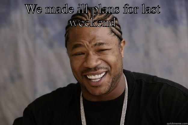 DNS dawg  - WE MADE ILL PLANS FOR LAST WEEKEND  Xzibit meme
