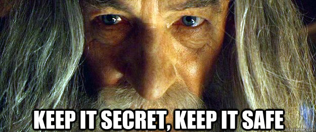 Keep it secret, keep it safe - Keep it secret, keep it safe  Secretive Gandalf