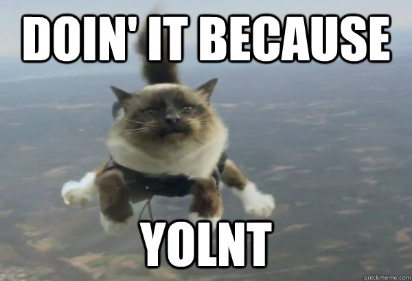 Doin' it because YOLNT  