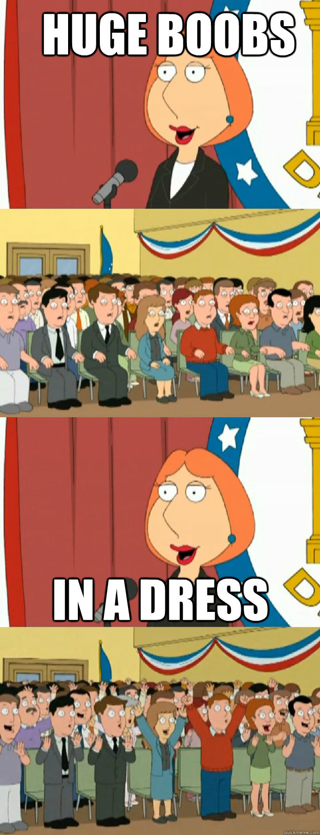 huge boobs in a dress  Lois Griffin