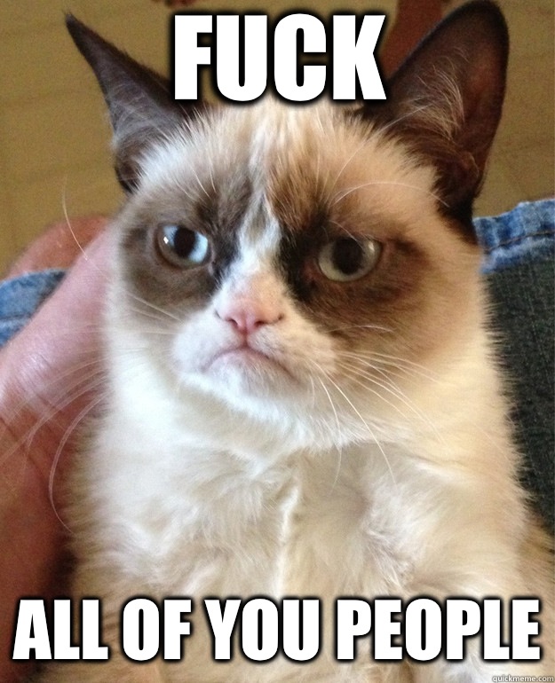 Fuck All of you people  Grumpy Cat
