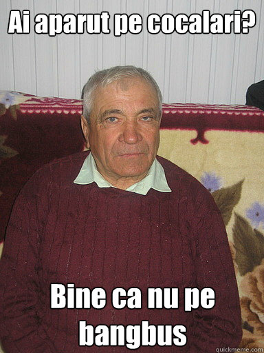 Ai aparut pe cocalari? Bine ca nu pe bangbus  Low Expectations Romanian Father