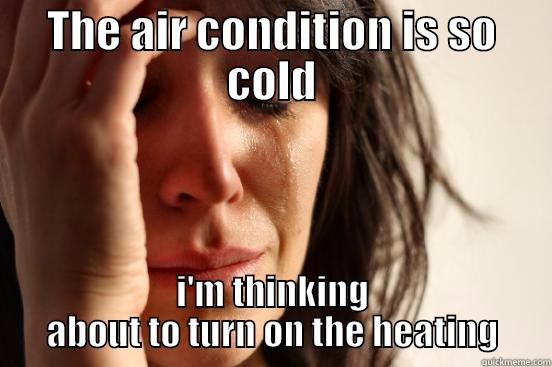 THE AIR CONDITION IS SO COLD I'M THINKING ABOUT TO TURN ON THE HEATING First World Problems