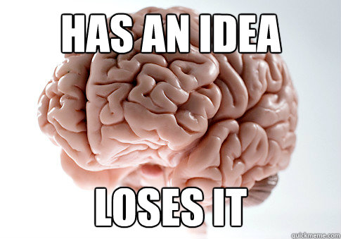 has an idea loses it  Scumbag Brain