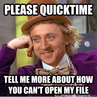 Please Quicktime Tell me more about how you can't open my file   Condescending Wonka