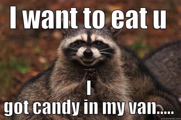 I WANT TO EAT U I GOT CANDY IN MY VAN..... Evil Plotting Raccoon