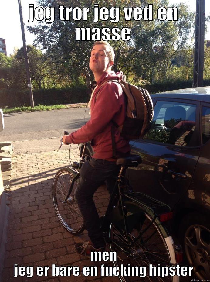 JEG TROR JEG VED EN MASSE MEN JEG ER BARE EN FUCKING HIPSTER Misc