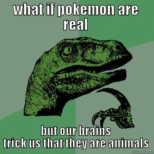 WHAT IF POKEMON ARE REAL BUT OUR BRAINS TRICK US THAT THEY ARE ANIMALS Philosoraptor