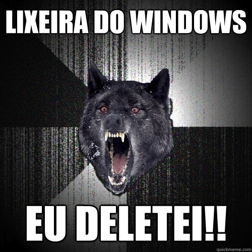 Lixeira do Windows Eu deletei!!  Insanity Wolf