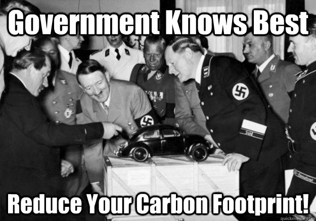 Government Knows Best Reduce Your Carbon Footprint!  Hitler Reviews VW