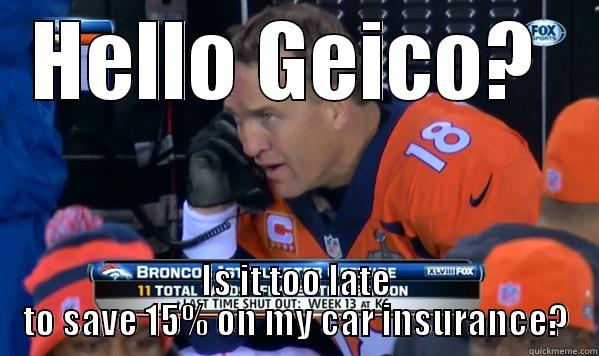 HELLO GEICO?  IS IT TOO LATE TO SAVE 15% ON MY CAR INSURANCE? Misc