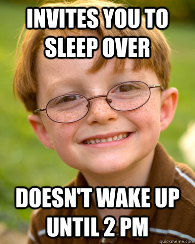 Invites you to sleep over Doesn't wake up until 2 PM - Invites you to sleep over Doesn't wake up until 2 PM  Disappointing Childhood Friend