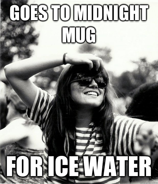 Goes to midnight mug For ice water   Georgetown Hipster