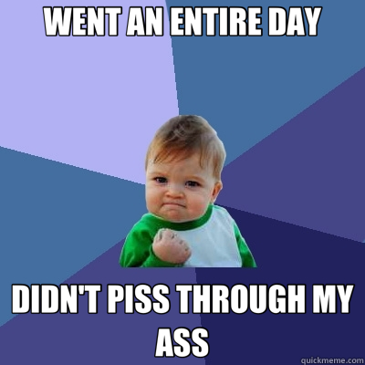 WENT AN ENTIRE DAY DIDN'T PISS THROUGH MY ASS  Success Kid