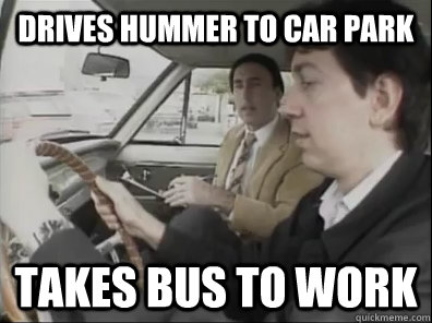 Drives Hummer to car park Takes bus to work   Seattle Driver