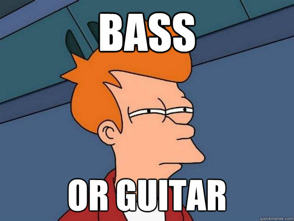 Bass or guitar  Futurama Fry