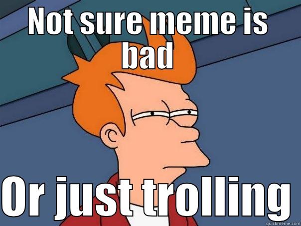 NOT SURE MEME IS BAD OR JUST TROLLING Futurama Fry