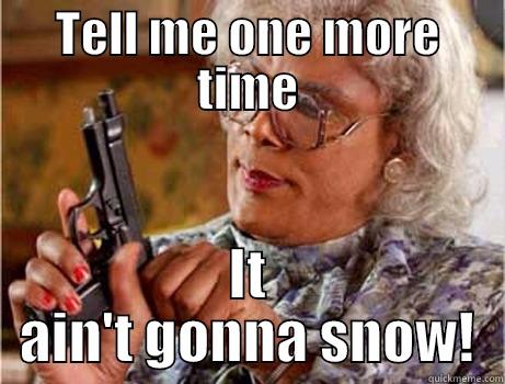 TELL ME ONE MORE TIME IT AIN'T GONNA SNOW! Misc