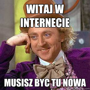 Witaj w Internecie Musisz byc tu nowa  Condescending Wonka