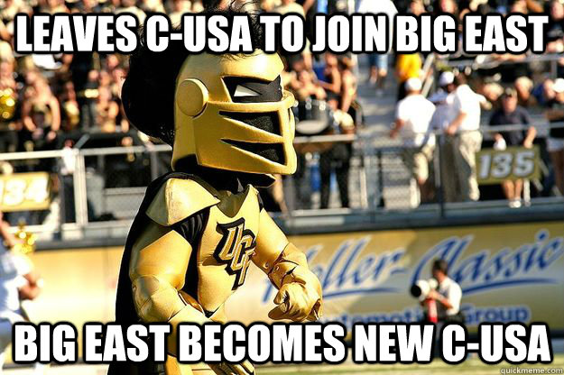 Leaves C-USA to join Big East Big East becomes new C-USA - Leaves C-USA to join Big East Big East becomes new C-USA  Misc