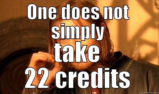 Too Many Classes - ONE DOES NOT SIMPLY TAKE 22 CREDITS Boromir