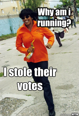 Why am i running? I stole their
votes
 NF!TM - Why am i running? I stole their
votes
 NF!TM  Portia meme