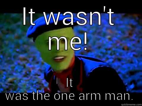 IT WASN'T ME! IT WAS THE ONE ARM MAN. Misc