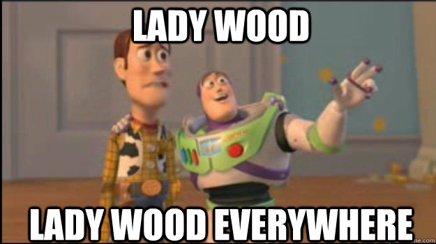 Lady Wood Lady Wood Everywhere  Buzz and Woody