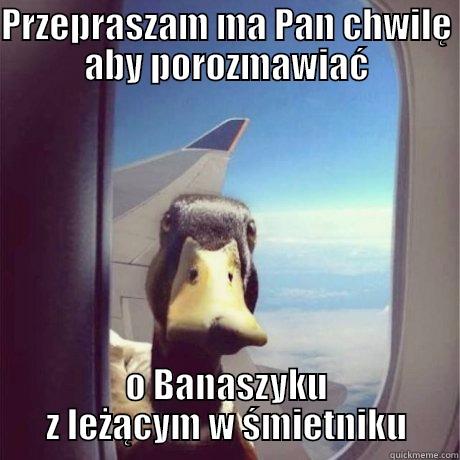 PRZEPRASZAM MA PAN CHWILĘ ABY POROZMAWIAĆ O BANASZYKU Z LEŻĄCYM W ŚMIETNIKU Misc