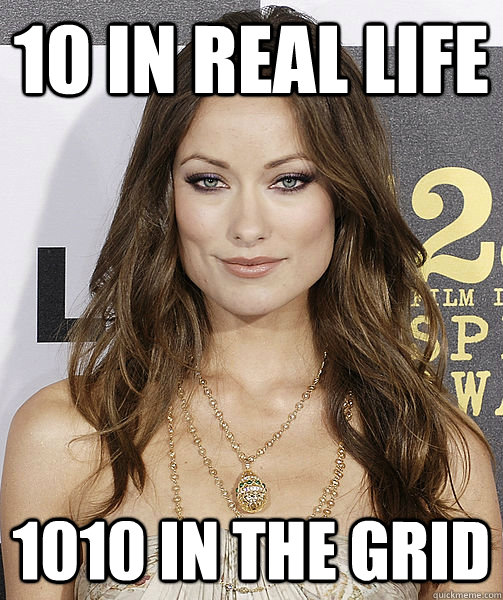 10 in real life 1010 in the Grid - 10 in real life 1010 in the Grid  good girl Olivia Wilde