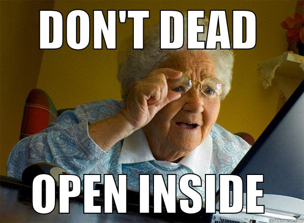 Zombie mailbox - DON'T DEAD OPEN INSIDE Grandma finds the Internet