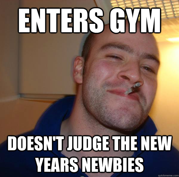Enters Gym Doesn't judge the new years Newbies - Enters Gym Doesn't judge the new years Newbies  Misc
