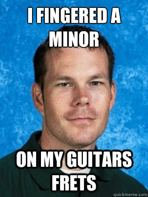 i fingered a minor on my guitars frets  Erotic Every