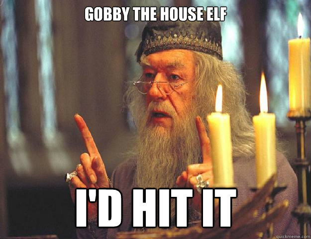 Gobby the house elf I'D HIT IT  Dumbledore