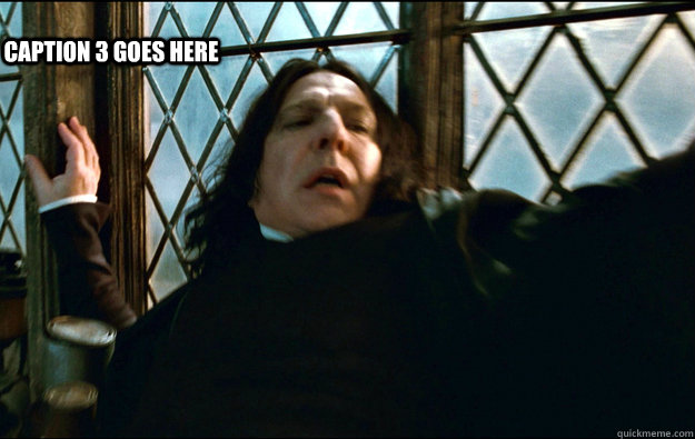   Dafuuuuuuuq Caption 3 goes here  Snape Dafuq