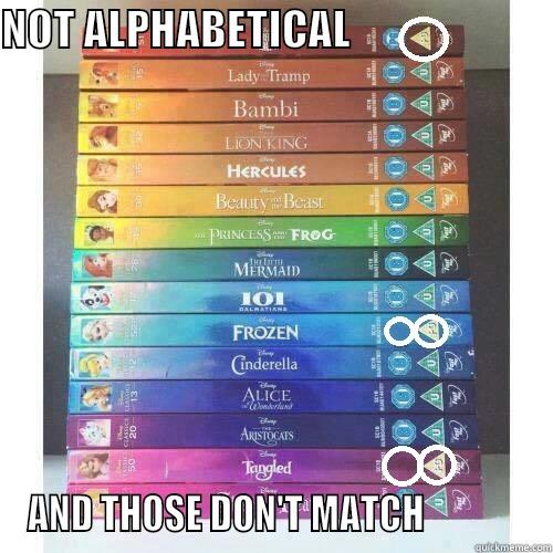 NOT ALPHABETICAL                         AND THOSE DON'T MATCH              Misc