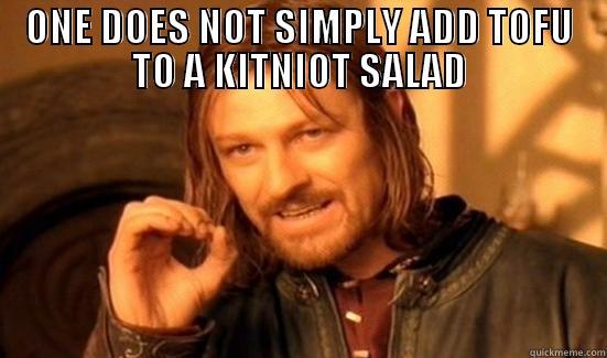 ONE DOES NOT SIMPLY ADD TOFU TO A KITNIOT SALAD  Boromir
