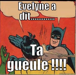 EVELYNE A DIT............. TA GUEULE !!!! Slappin Batman