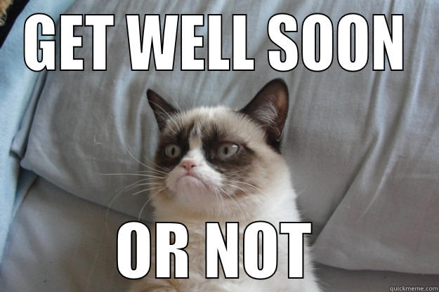 GET WELL SOON OR NOT Grumpy Cat